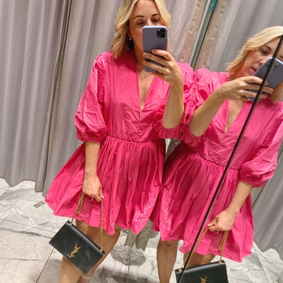 H&M Pink Balloon Dress - SIZE 08 - Picture 2 of 2